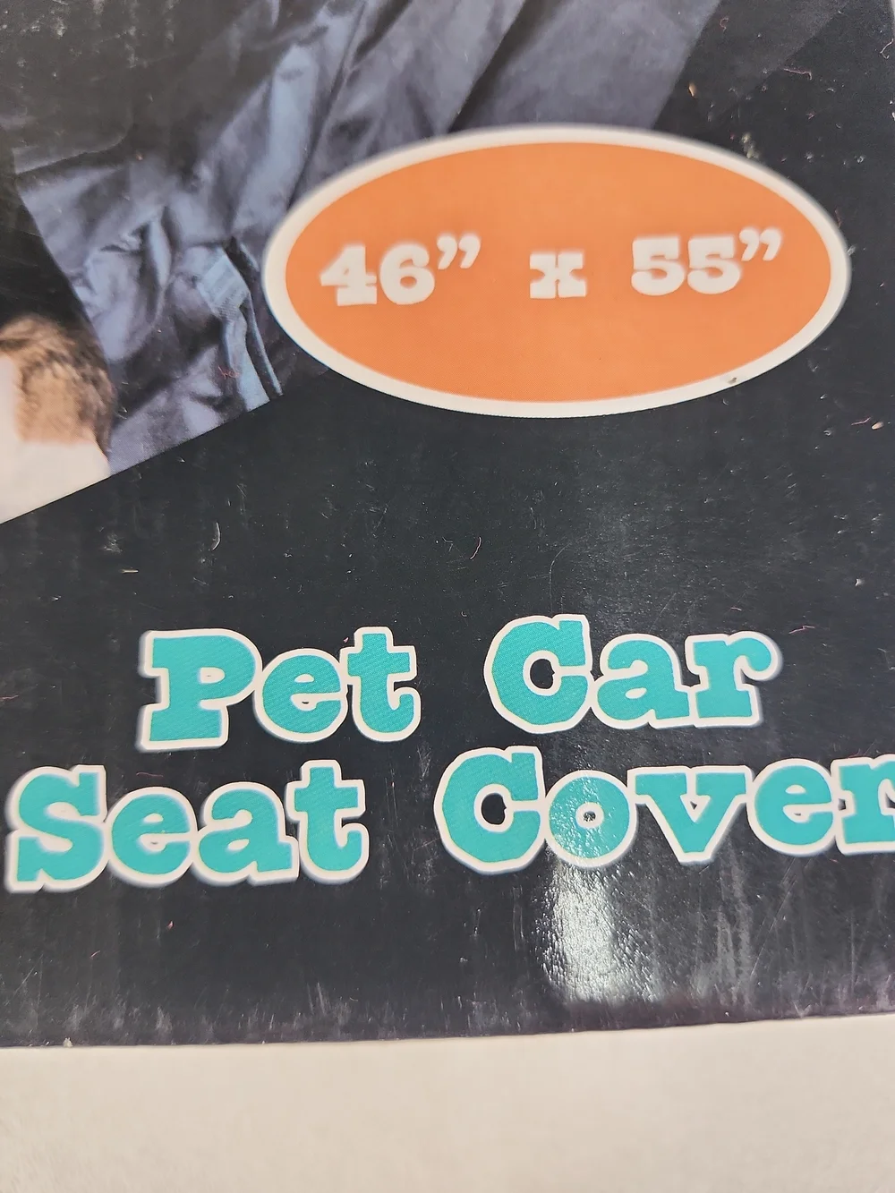 Pettrends Black Dog Car Seat Cover - Waterproof Back Seat Protector